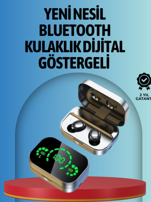Akıllı Dijital Ekranlı TWS Kulaklık – Uzun Pil Ömrü, Stabil Bağlantı