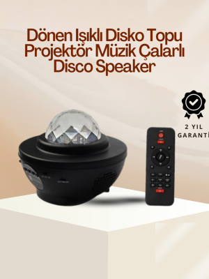 Yıldız & Okyanus Dalga Projektörü – Bluetooth / USB Hoparlörlü