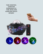 Yıldız & Okyanus Dalga Projektörü – Bluetooth / USB Hoparlörlü - Görsel 4