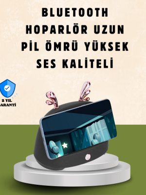 Kablosuz İndüksiyonlu Telefon Tutucu & Hoparlör – Net Ses, Kolay Kullanım