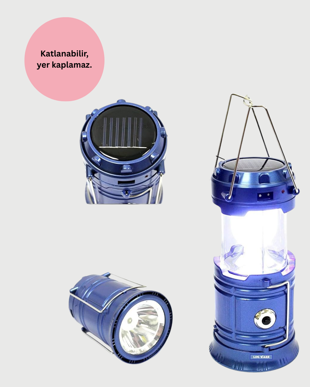 1238597_7-68.png Katlanabilir USB Çıkışlı Kamp Feneri – Şarj Edilebilir, Dayanıklı ve Çok Fonksiyonlu - Görsel 2