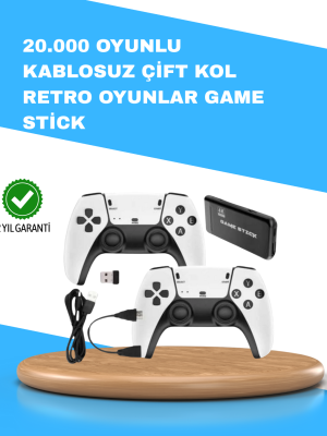 Kablosuz Retro TV Oyun Konsolu – 30.000+ Oyun, HD Çıkış & Kablosuz Gamepad ile Efsanevi Oyun Deneyimi