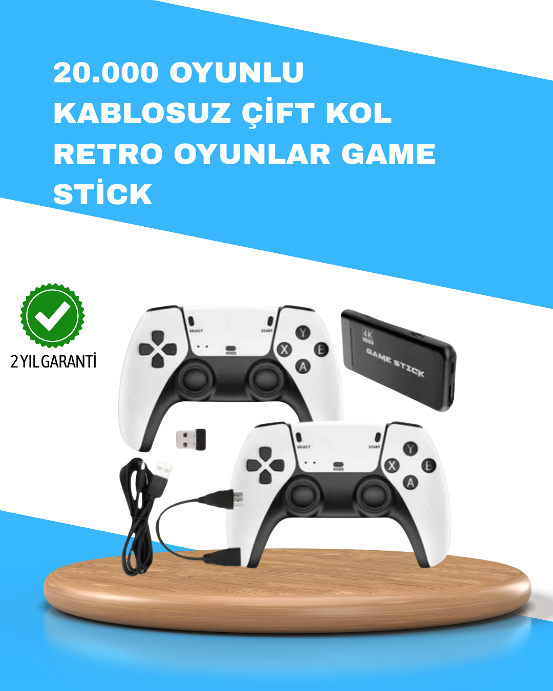 1238598_5-32.png Kablosuz Retro TV Oyun Konsolu – 30.000+ Oyun, HD Çıkış & Kablosuz Gamepad ile Efsanevi Oyun Deneyimi - Görsel 1
