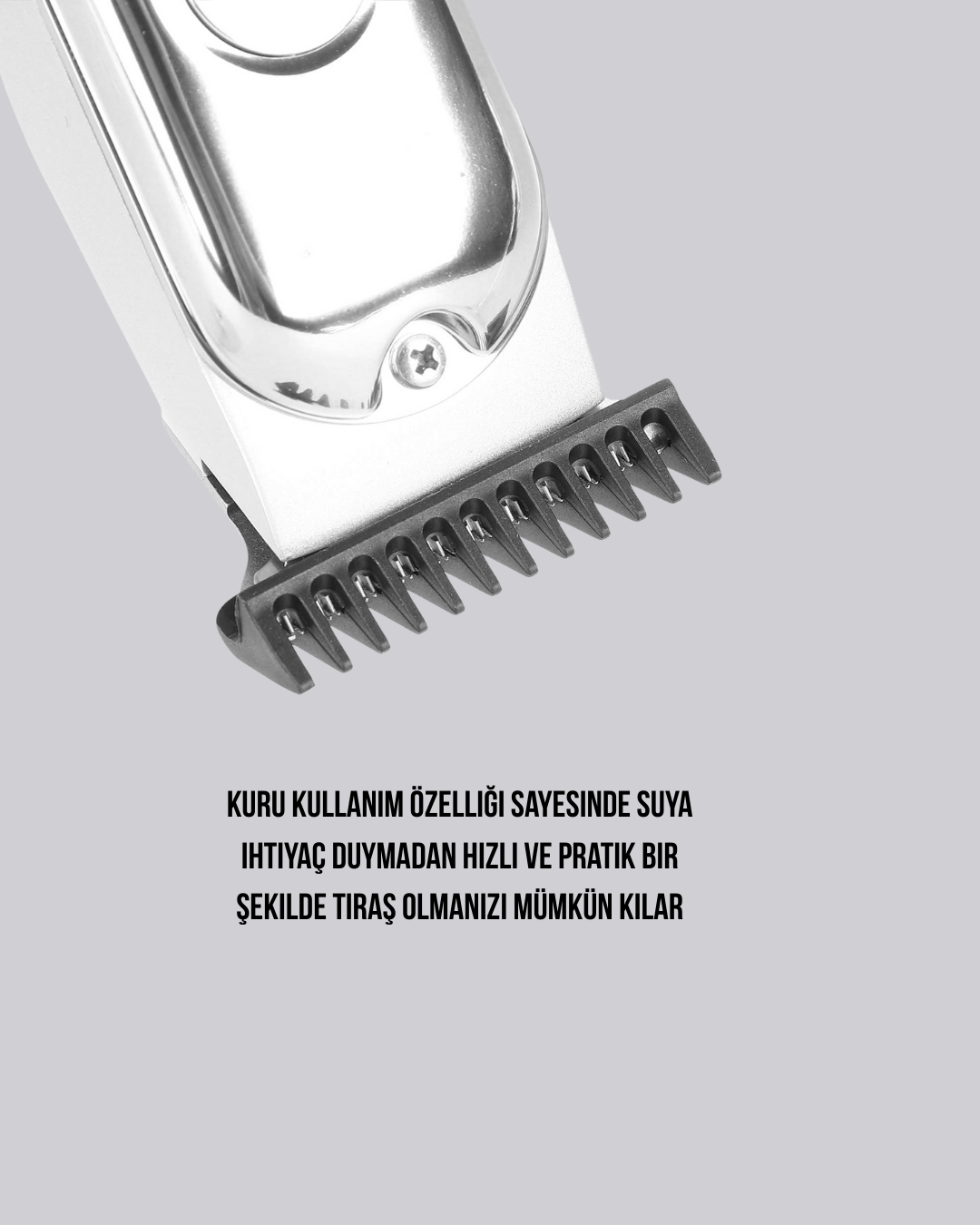 1238608_9-45.png Metal Gövdeli Saç Sakal Kesme Makinesi – Hassas Kesim İçin - Görsel 3