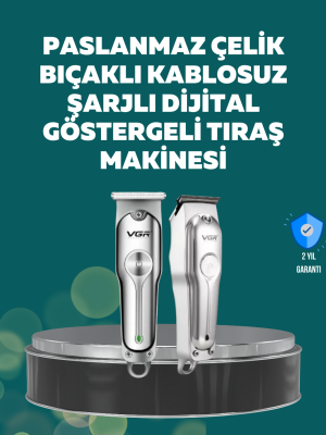 Profesyonel Saç ve Sakal Kesme Makinesi – Şarjlı, Sessiz Motor, Ayarlanabilir Tarak