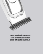 Profesyonel Saç ve Sakal Kesme Makinesi – Şarjlı, Sessiz Motor, Ayarlanabilir Tarak - Görsel 3