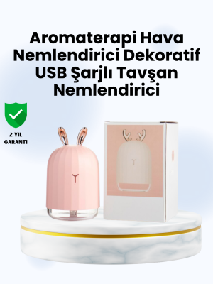Beyaz Renk Ultrasonik Hava Nemlendirici ve Aromaterapi Difüzörü