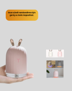 Tavşan Kulak Tasarımlı 200 ml USB Aroma Difüzör ve Hava Nemlendirici - Görsel 4