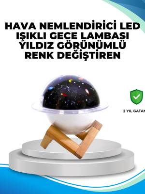 Gece lambası özellikli taşınabilir nemlendirici ve aromaterapi cihazı USB girişli