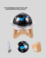 Gece lambası özellikli taşınabilir nemlendirici ve aromaterapi cihazı USB girişli - Görsel 5