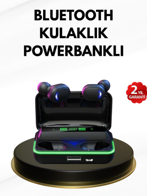 E10 Kablosuz Bluetooth Kulaklık – 3D Ses, Powerbank Şarj Kutusu