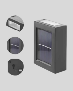 Solar Güçlü 6 LED Dış Mekan Lambası – Otomatik Aç/Kapa Işık Sensörlü Aydınlatma - Görsel 2