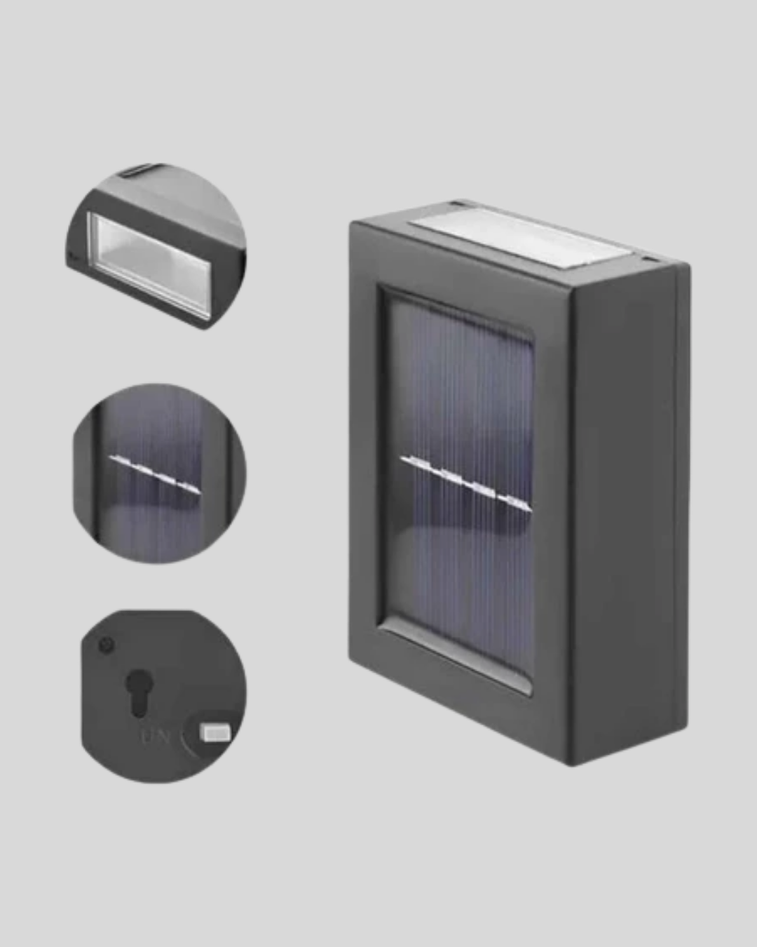 1238640_4-82.png Solar Güçlü 6 LED Dış Mekan Lambası – Otomatik Aç/Kapa Işık Sensörlü Aydınlatma - Görsel 2