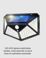 Solar Güçlü 100 LED Bahçe Lambası – Enerji Tasarruflu, Suya Dayanıklı ve Geniş Açılı Işık - Görsel 2