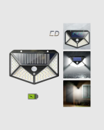 Güneş Enerjili 100 LED Dış Mekan Lamba – Hareket Sensörlü, 2200mAh Bataryalı Solar Aydınlatma - Görsel 5