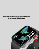 1.9 İnç Akıllı Saat – Bluetooth 5.0, Kablosuz Şarjlı, IP68 Su Geçirmez Akıllı Saat - Görsel 5