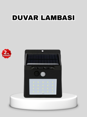 Güneş Enerjili 20 LED Hareket Sensörlü Lamba – IP65 Su Geçirmez Dış Mekan Aydınlatma