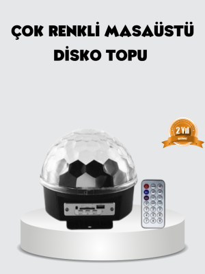 RGB LED Disko Topu Projektör – Ev Partileri, Doğum Günleri ve Eğlence İçin Işık Şovu