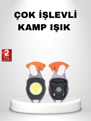 Mini LED Anahtarlık Fener – Şişe Açacağı, Tornavida, Düdük ve USB Şarj Özellikli