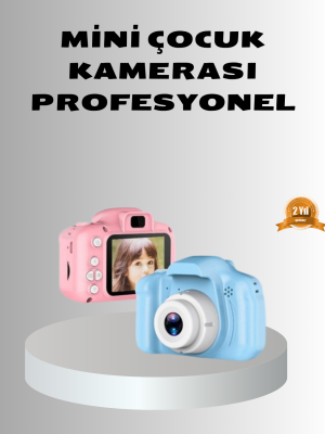 8MP Mini Çocuk Fotoğraf Makinesi – Pembe Ses Kaydı Özellikli