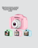8MP Mini Çocuk Fotoğraf Makinesi – Pembe Ses Kaydı Özellikli - Görsel 3