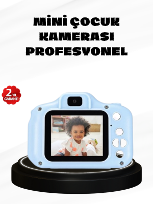 Çocuklar İçin Mini Dijital Kamera – 1080p HD, 2.0 İnç Ekran, Komik Filtreli ve Şarjlı