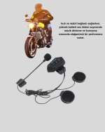 Motosiklet Kaskı İçin Bluetooth Kulaklık – Kablosuz, Mikrofonlu, Gürültü Azaltmalı BT22 - Görsel 4