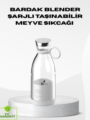 USB Şarjlı Kablosuz Blender – Taşınabilir, Kompakt ve Çevre Dostu Meyve Sıkıcı