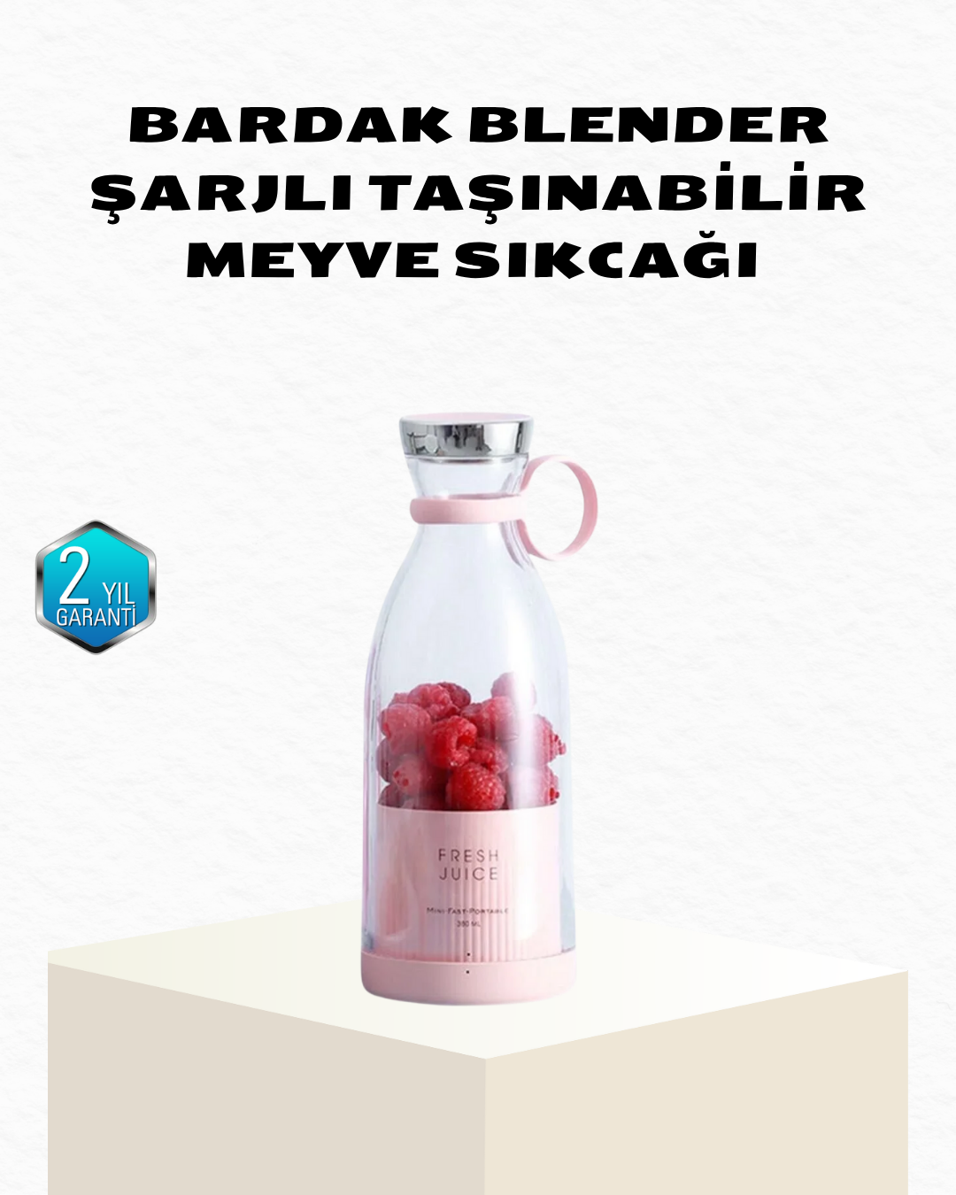 1238679_1-65.png Kablosuz Taşınabilir Mini Blender – USB Şarjlı, 1200mAh - Görsel 1