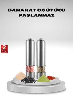 Otomatik Pilli Tuz ve Karabiber Öğütücü Seti