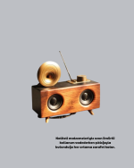 Nostaljik Gramofon Bluetooth Hoparlör – FM Radyo + USB + SD Kart Destekli - Görsel 3