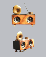 Retro Gramofon Tasarımlı Bluetooth Hoparlör – 3D Stereo Ses, 1800 mAh Batarya - Görsel 5