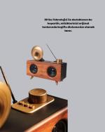 Çift Hoparlörlü Bluetooth Gramofon Speaker – FM Radyo, USB, SD Kart ve AUX Girişli - Görsel 4