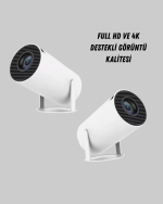 Full HD 4K Destekli Akıllı Projeksiyon – 130 inç Ekran, Uzun Ömürlü Ampul ve Çoklu Giriş - Görsel 3