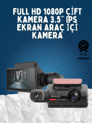 Çift Görüşlü Dashcam – Gece Görüşlü 1080P Araç İçi Güvenlik Kamerası