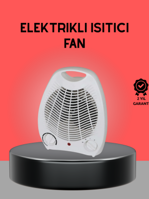 Mini Elektrikli Isıtıcı 2000W – Termostatlı Fanlı Isıtma, Taşınabilir Tasarım