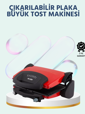 2000W Tost ve Izgara Makinesi – Granite/Teflon Plaka Seçenekli
