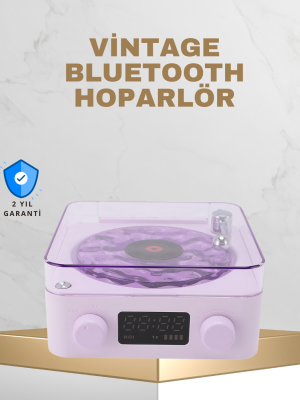 Retro Pikap Tasarımlı Bluetooth Hoparlör – Projektörlü Şarjlı Lamba