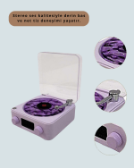 Retro Pikap Tasarımlı Bluetooth Hoparlör – Projektörlü Şarjlı Lamba - Görsel 4