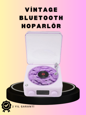 Bluetooth Retro Pikap Hoparlör – Projektörlü Gece Lambası