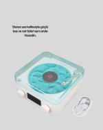 Stereo Sesli Gece Lambalı Bluetooth Hoparlör – Şık Vintage Tasarım - Görsel 4