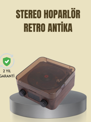 Saatli Gece Işıklı Hoparlör – Modern ve Vintage Tasarım