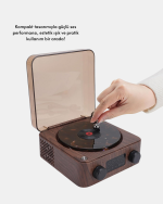 Saatli Gece Işıklı Hoparlör – Modern ve Vintage Tasarım - Görsel 4