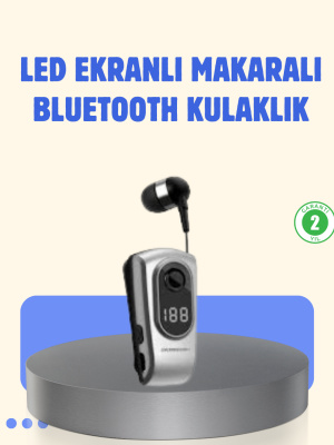 Titreşimli Bluetooth Kulaklık – Uzun Pil Ömrü, Dijital Ekranlı Kablosuz Tasarım