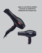 2200W Fön Makinesi – Profesyonel AC Motor, Soğuk ve Sıcak Üfleme - Görsel 4