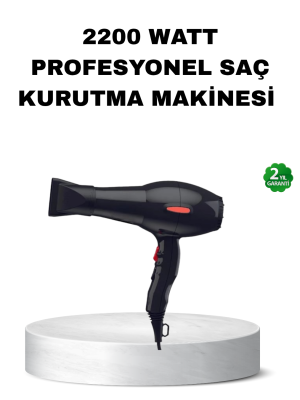 Profesyonel Saç Kurutma Makinesi – AC Motor, Soğuk Üfleme, 2 Hız Kademesi