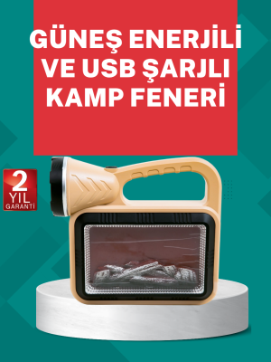 Alev Efektli Güneş Enerjili Lamba – Su Geçirmez