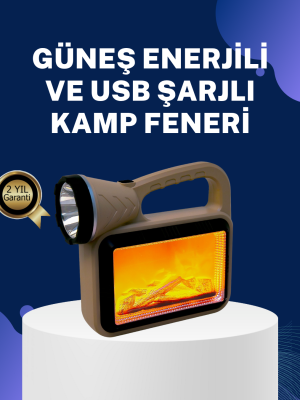 Solar Alev Lambası – Kamp, Bahçe ve Dış Mekan İçin