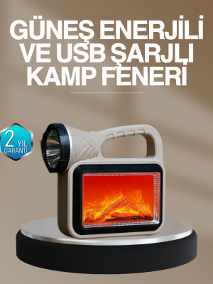 Solar COB Alev Efektli Lamba – Güneş Enerjili, Suya Dayanıklı, Taşınabilir