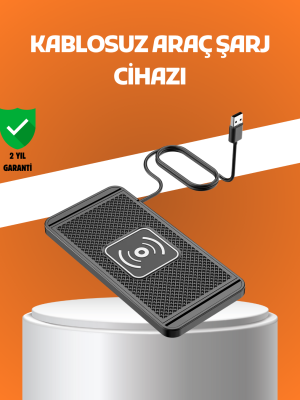 Araç İçi Kablosuz Şarj Pedi – Manyetik Güçlü Tutuş, Hızlı Şarj Özelliği